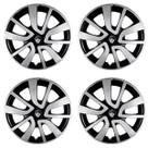 Jogo 4 Calota 15 Sandero Logan Fluence Megane Preto Prata