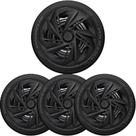 Jogo 4 Calota Aro 13 Nitro Black Fosca Fiat Uno Palio Siena