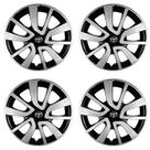 Jogo 4 Calota Aro 14 Corolla Etios Yaris Fielder Preto Prata