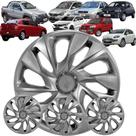 Jogo 4 Calota Esportiva Modelo DS4 Aro 13 Polegadas Grafite Universal Elitte