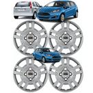 Jogo 4 Calota Fiesta Supercharger 2003 Aro 14 Polegadas Grid com Emblema