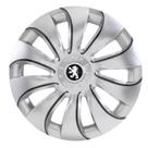 Jogo 4 Calota Model Silver Black Aro 14 206 207 208 306 Jogo 4 Calota Model Silver Black Aro 14 206 207 208 306