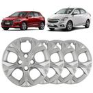 Jogo 4 Calota Modelo Onix Prisma 2021/ Aro 15 Polegadas Parafuso Grid