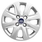Jogo 4 Calotas Aro 14 FORD KA 2015 16 17 18 PRATA emblema