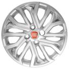 Jogo 4 Calotas Aro 15 FIAT Argo Cronos 2022 PRATA c/ emblema