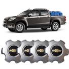 Jogo 4 Calotas Central Miolo Roda Pecas Genuinas Gm S10 trailblazer Kit2098