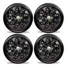 Jogo 4 Calotas Esportiva Aro 15 Gm Onix Plus Prisma Astra - Preto