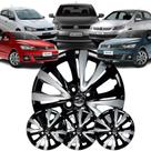 Jogo 4 Calotas Modelo Gol G7 2018 Aro 15 Preto/Prata Cubo Padrão Parafuso Grid Jogo 4 Calotas Modelo Gol G7 2018 Aro 15 Preto/Prata Cubo Padrão Parafuso Grid