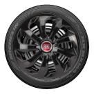 Jogo 4 Calotas Velox Aro 14 Preta Fiat Palio Uno Strada Argo
