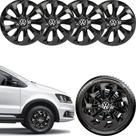 Jogo 4 Calotas Velox Aro 15 Preta Vw Gol Polo Virtus Fox Up!