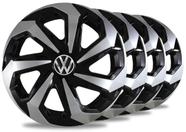 Jogo 4 Calotas Volkswagen Spider Black Silver Aro 14 Fox Gol Kit Carlota Vw Voyage Saveiro