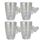 Jogo 4 Canecas 200ml Bee Abelhas Furta-cor Rainbow Hauskraft