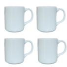 Jogo 4 canecas 300ml - Kit Porcelana branca (2)