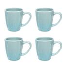 Jogo 4 Canecas de 260ml Ryo Blue Bay Oxford Porcelanas