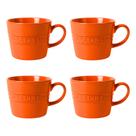 Jogo 4 Canecas De Cerâmica Le Chef Para Chá Café 300ml