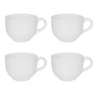 Jogo 4 Canecas De Cerâmica Oxford Jumbo Grande 740ml Branca Kit