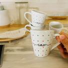 Jogo 4 canecas decoradas Amor 120ml