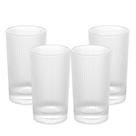 Jogo 4 Copos Alto para Água Suco Refrigerante de Cristal Lines 400ml Wolff