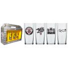 Jogo 4 Copos Cylinder Corinthians Licenciado Festas Eventos Jogos 300ml Nadir