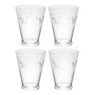 Jogo 4 Copos de Água Lines Butterfly em Vidro Transparente Wolff 350ml Jogo 4 Copos de Água Lines Butterfly em Vidro Transparente Wolff 350ml