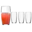 Jogo 4 Copos De Vidro Oca Long Drink Suco Agua 300ml Nadir