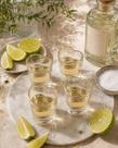 Jogo 4 Copos Shot De Vidro Coração 50ml Com Borda Dourada Jogo 4 Copos Shot De Vidro Coração 50ml Com Borda Dourada