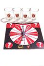 Jogo 4 Copos Shot Vidro 25ml Com Roleta Sport