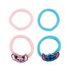 Jogo 4 elásticos cabelo azul rosa stitch angel - disney