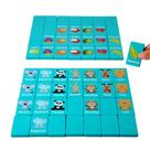 Jogo 4 em 1 Connect and Solitaire Wooden Blue para crianças
