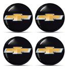 Jogo 4 Emblema Adesivo Calota Chevrolet Resinado 48mm Prisma Onix Cruze Kit Emblemas Carlota Gm Corsa Celta Montana