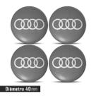 Jogo 4 Emblema Roda Audi 40mm.