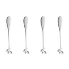 Jogo 4 Espátulas Para Patê De Inox Leaves Prateado