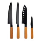 Jogo 4 Facas do Chef, Peixeira, Japonesa e Legumes Inox Premium Wood Black Cabo Madeira - Tuut Jogo 4 Facas do Chef, Peixeira, Japonesa e Legumes Inox Premium Wood Black Cabo Madeira - Tuut