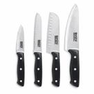 Jogo 4 Facas Inox Santoku Legumes Carne Serra Pão Multiuso
