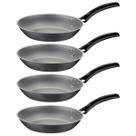 Jogo 4 Frigideiras Alumínio Starflon Max Antiaderentes Chumbo 30cm Tramontina Turim Cozinha Mesa Posta Fritar