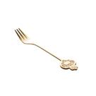 Jogo 4 Garfinhos Garfos Para Bolo Aço Inox Dourado Key 28288