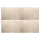 Jogo 4 Lugar Americano Retangular Mesa PVC Antiderrapante Flex Bege 45x30cm Lyor