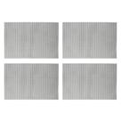Jogo 4 Lugar Americano Retangular Mesa PVC Dotted Cinza 45x30cm Lyor