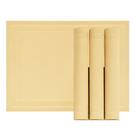 Jogo 4 Lugar Americano Retangular Mesa PVC Dourado Executivo 30x45cm Em Casa Tem