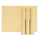 Jogo 4 Lugar Americano Retangular Mesa Pvc Dourado Executivo 30x45cm Em Casa Tem