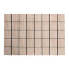 Jogo 4 Lugar Americano Retangular Mesa Pvc Grid Branco Preto 45x30cm Lyor