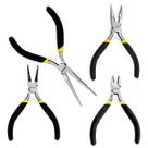 Jogo 4 Mini Alicates Eletrônica Bijuterias Artesanato Pro Jogo 4 Mini Alicates Eletrônica Bijuterias Artesanato Pro