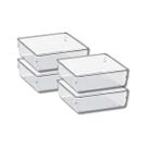 Jogo 4 Organizador de Gaveta Modular 1 Porta Maquiagem Joias