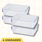 Jogo 4 Organizador de Gavetas Modular 3 Porta Talheres Facas