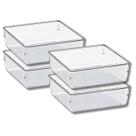 Jogo 4 Organizador Gavetas Modular 1 Porta Talheres Multiuso