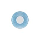 Jogo 4 Pires Chá 15cm Porcelana Schmidt Cromo Azul