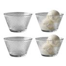 Jogo 4 Potes De Sobremesa Tigela Bowl Taça De Vidro 250ml