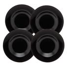 Jogo 4 Prato Fundo de Massas Vidro Opalino Preto Friends Time 28cm Luminarc Lyor