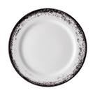 Jogo 4 Prato Raso 26cm Porcelana Schmidt Nevoa Preto