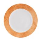 Jogo 4 Prato Raso 27cm Porcelana Schmidt Cromo Laranja